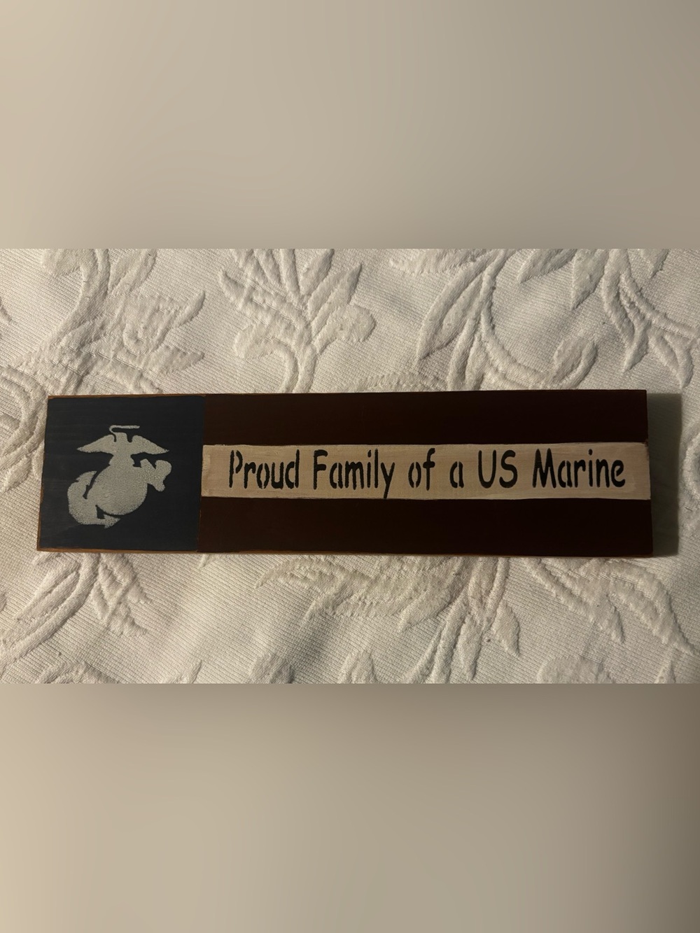 USMC Proud Family Of A US Marine Military Wooden Sign